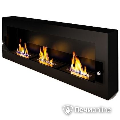 Биокамин ЭкоЛайф Fire Line Glass black burgundy в Берёзовском